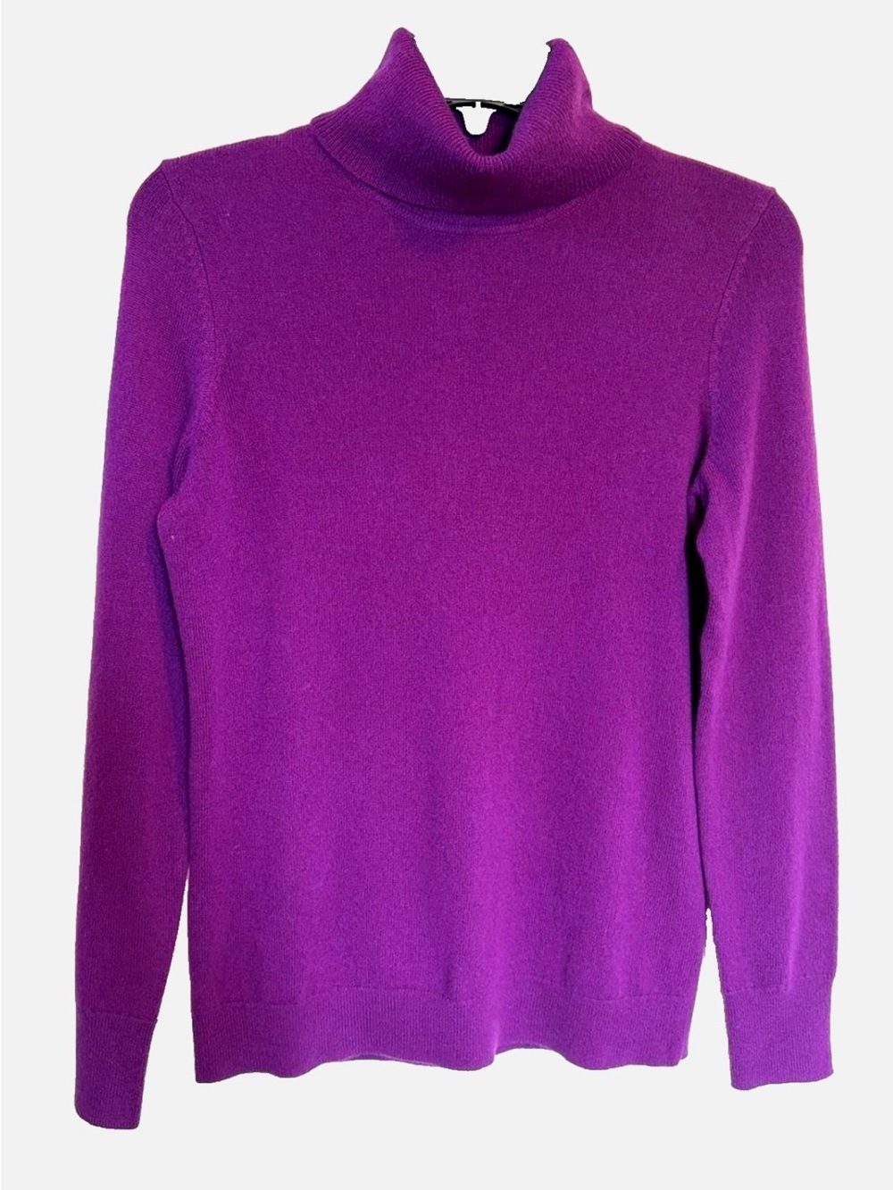 Talbots 100% Cashmere Turtleneck Sweater S Purple Long Sleeve